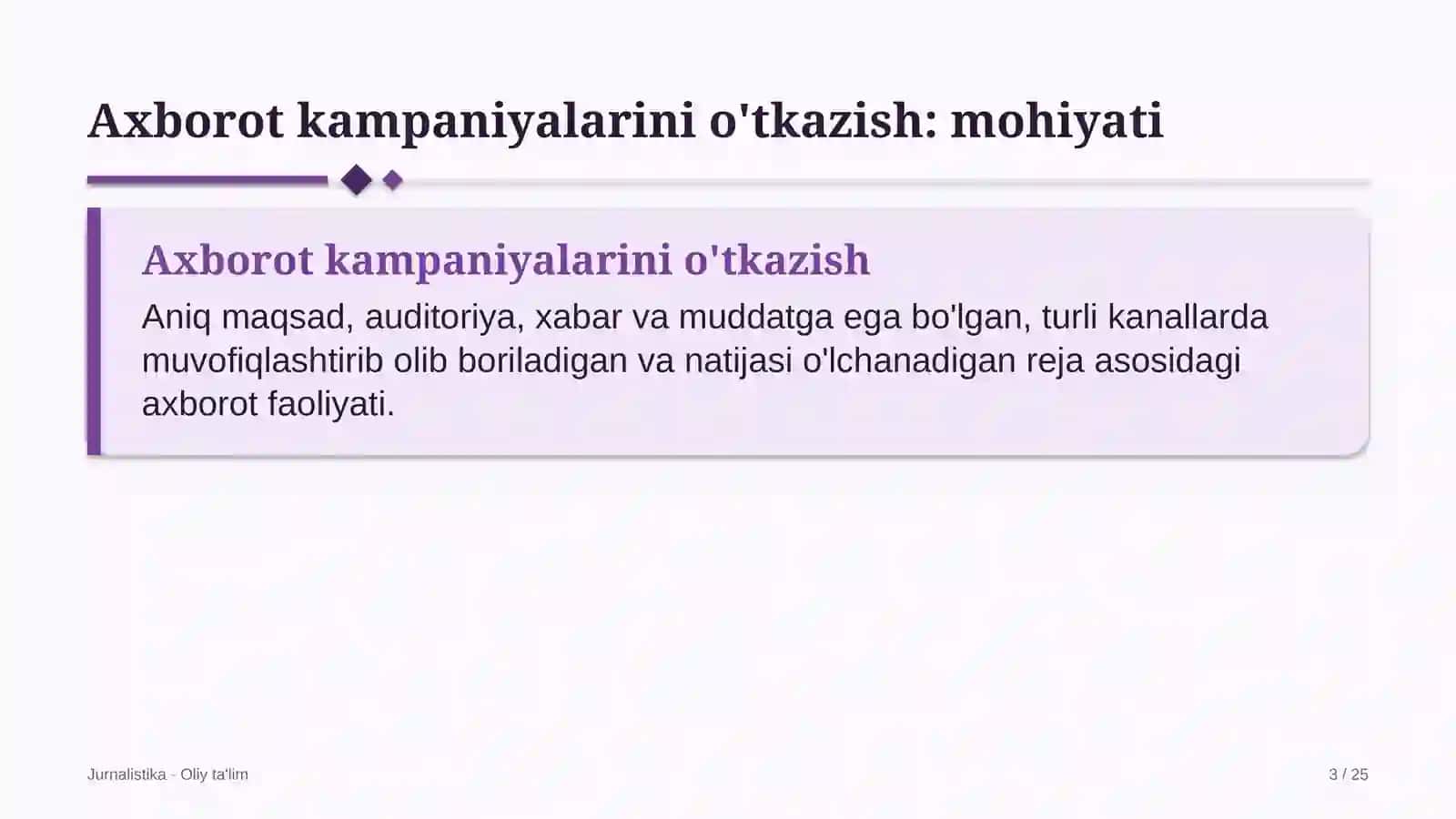 Savdoda axborot kampaniyalarini o'tkazish 3