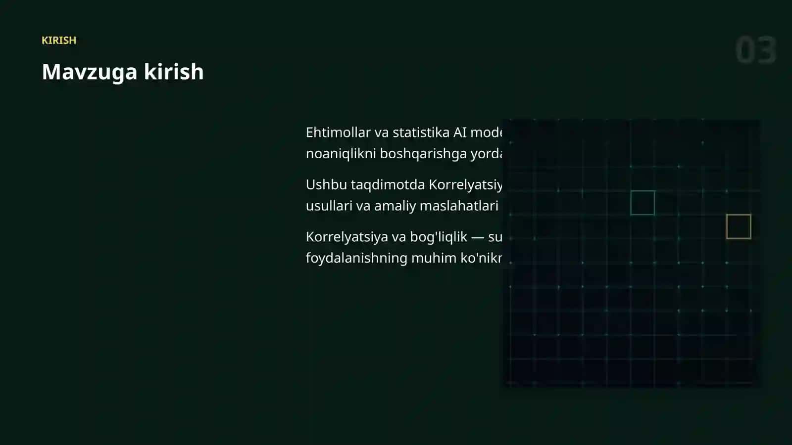 EHTIMOLLAR VA STATISTIKA 3