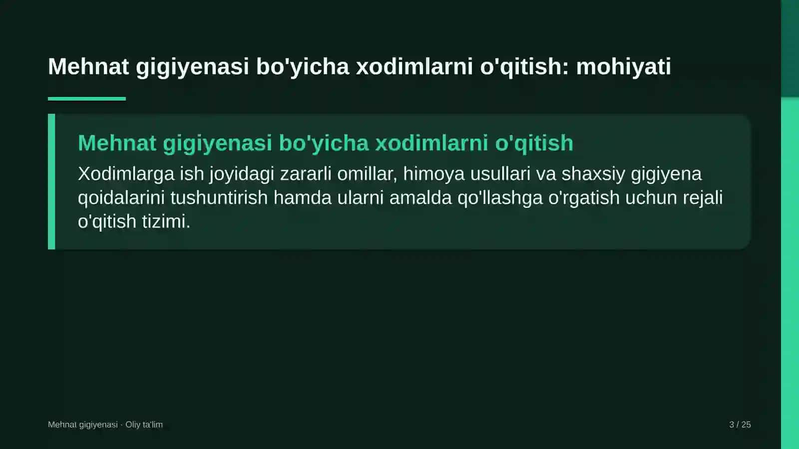 prokuratura organlarida mehnat gigiyenasi bo'yicha xodimlarni o'qitish 5606 3