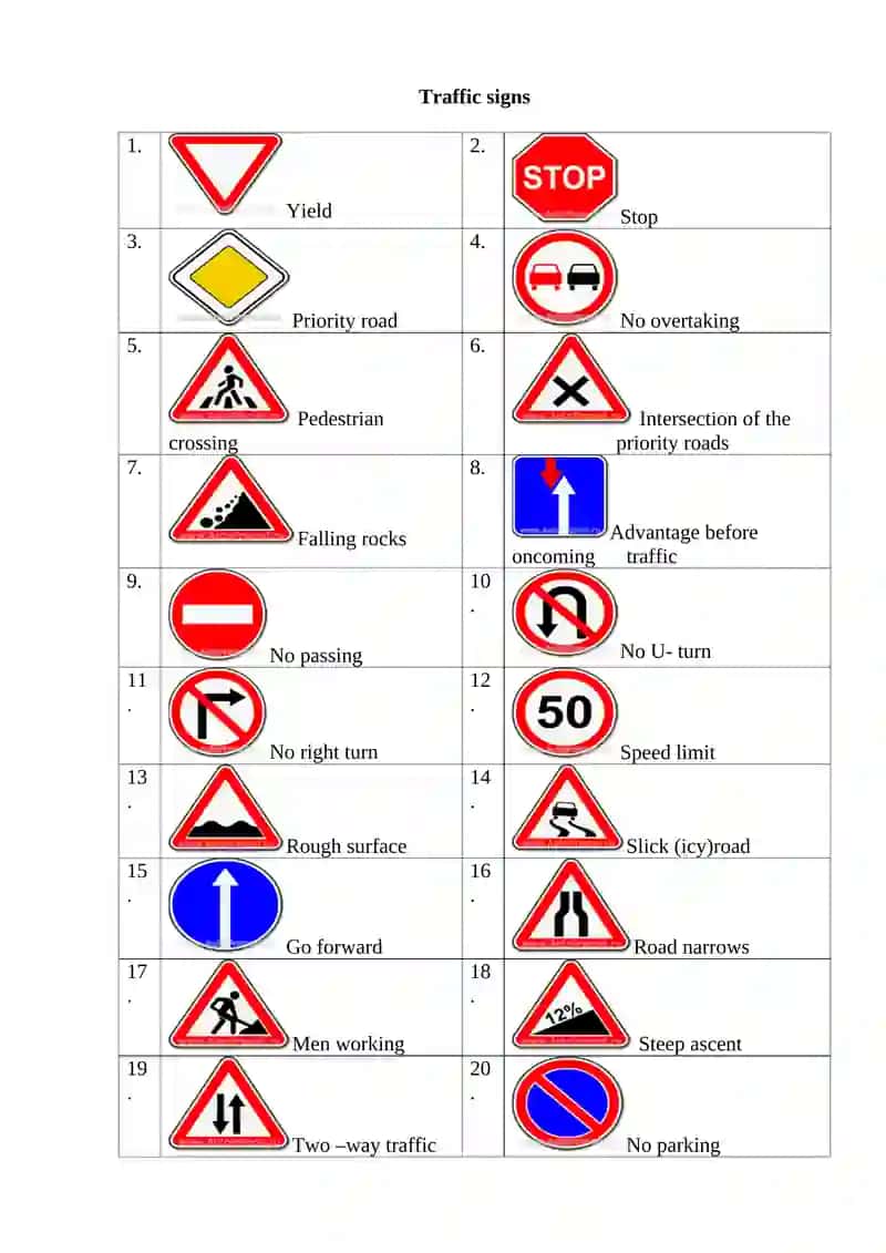 TRAFFIC SIGNS 3
