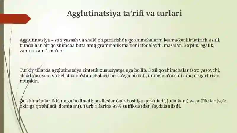 Turkiy Tillarning Agglutinativ Tabiati 3