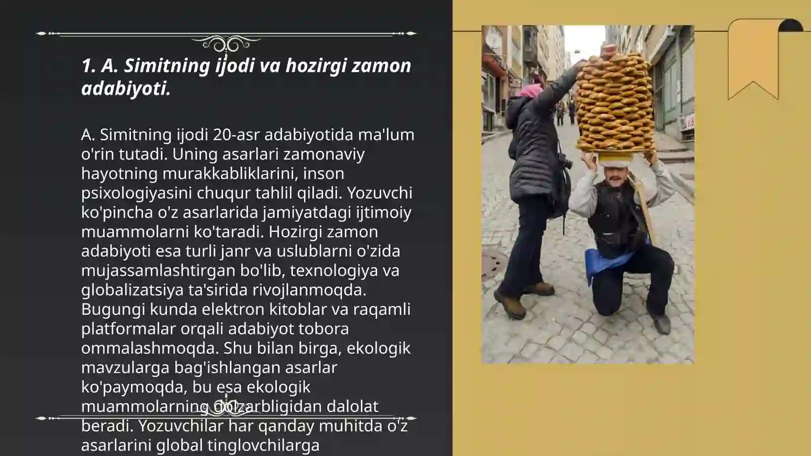 A. Simit va hozirgi zamon 3