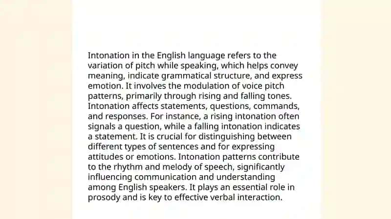 Intonation 3