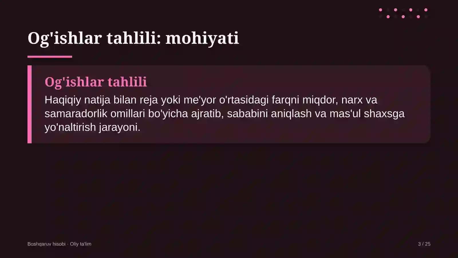 polizchilikda og'ishlar tahlilini o'tkazish 5412 3