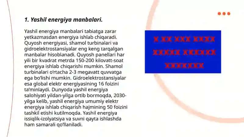 Yashil energiya manbalari 3