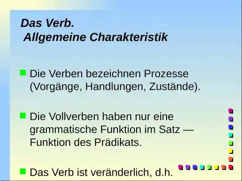 Das Verb 3