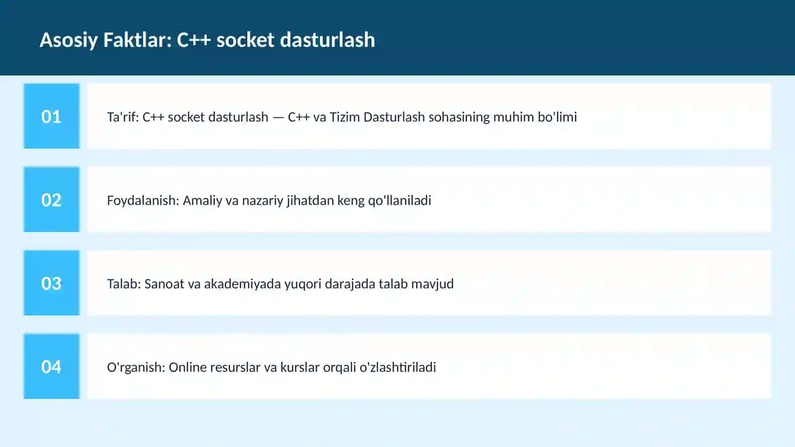 C++ socket dasturlash 3