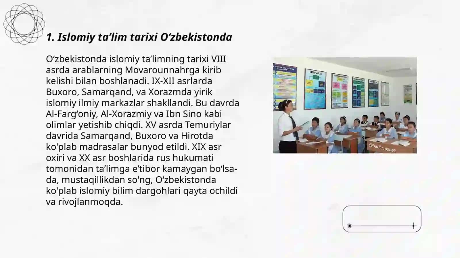 Islomiy taʼlim tarixi Oʻzbekistonda 3