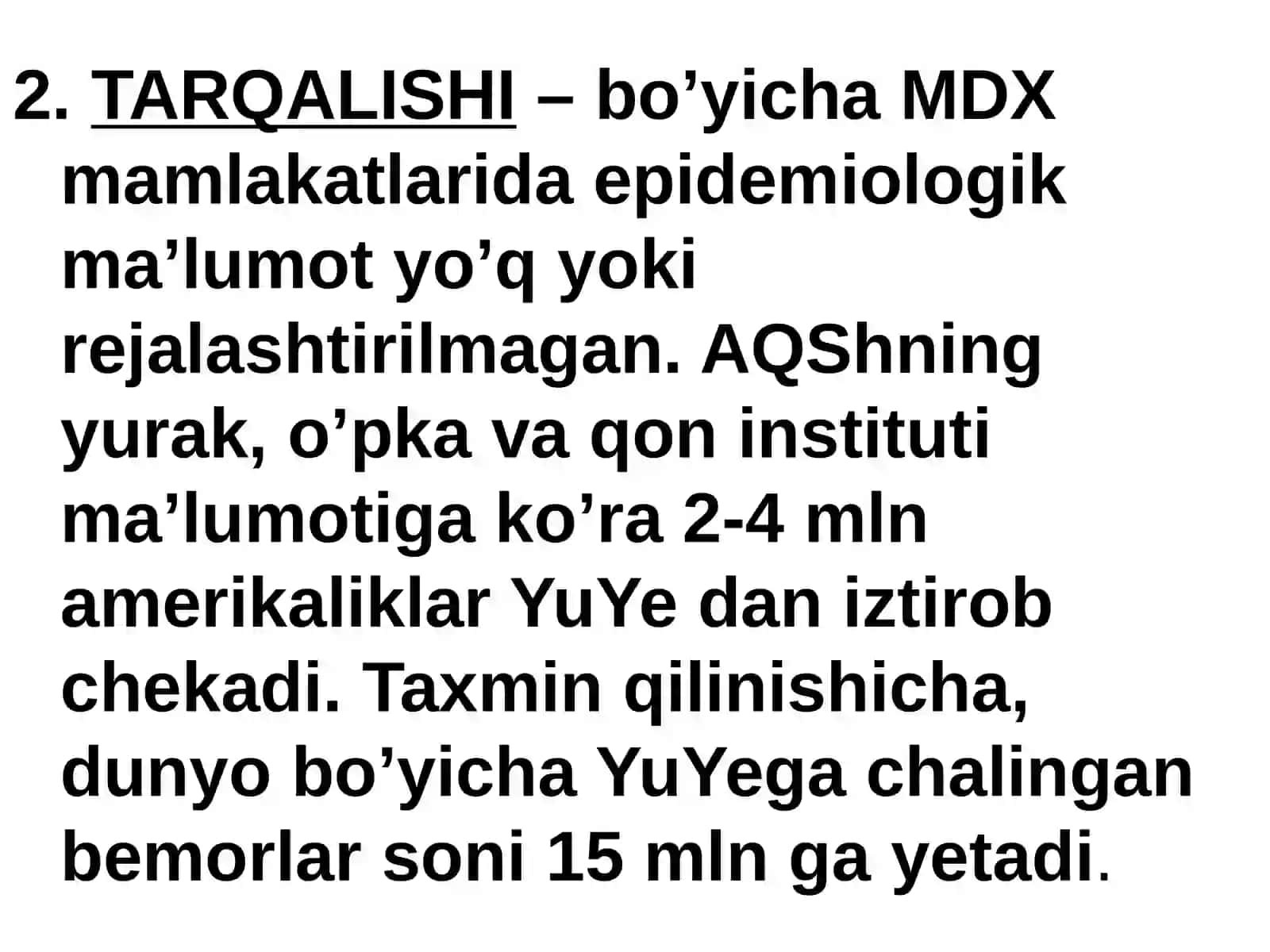 YURAK YETISHMOVCHILIGI 3