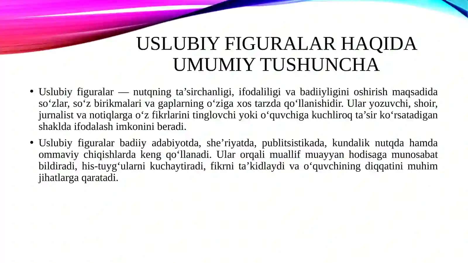 Uslubiy figuralar tasvir vositalari 3