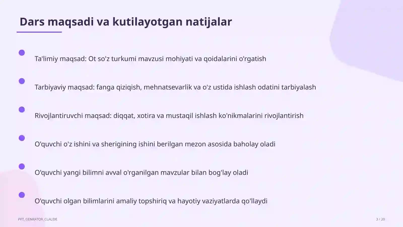 Ot so'z turkumi (3-sinf) 3