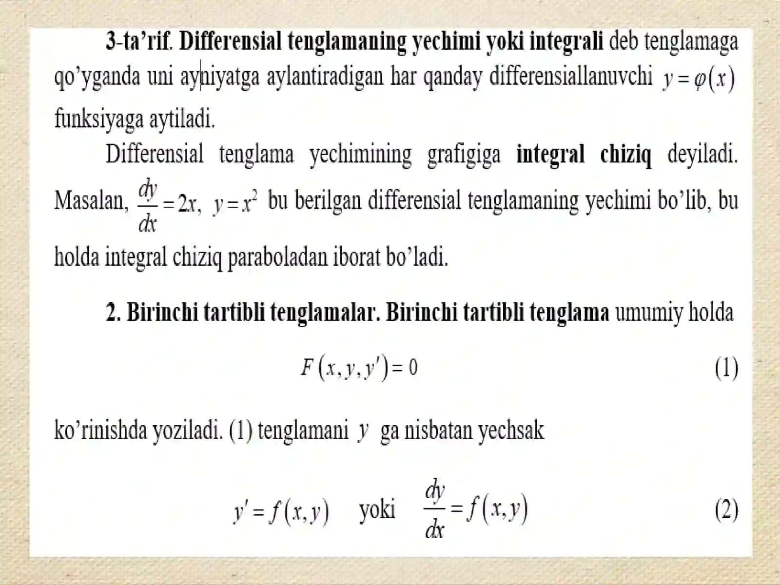 Differensial tenglamalar 3