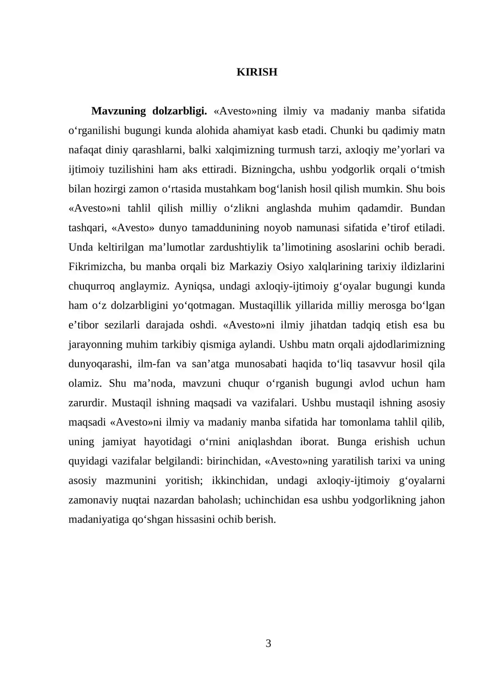 «Avesto» ilmiy, madaniy manba sifatida 3
