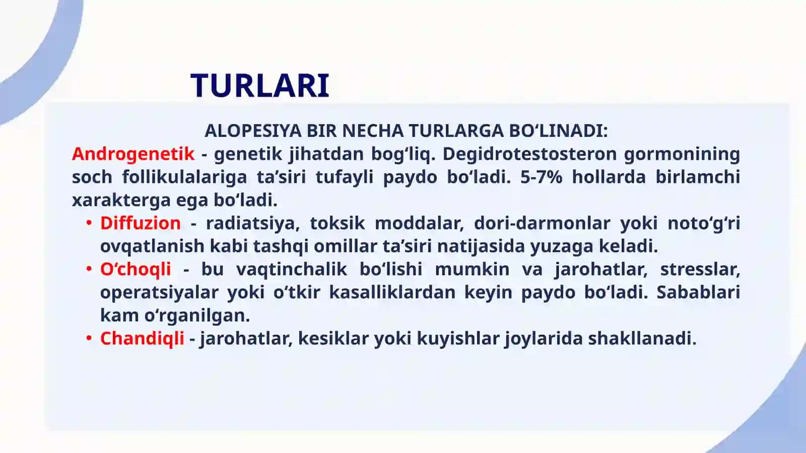 ALOPESIYANING ZAMONAVIY DAVOLASH USULLARI 3