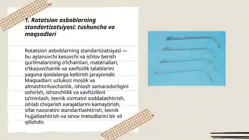 Rotatsion asboblarning standartizasiyasi 3