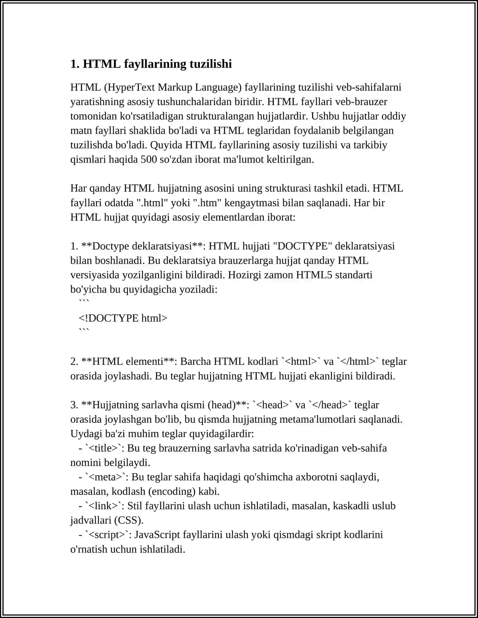 HTML FAYLLARINI YARATISH 3