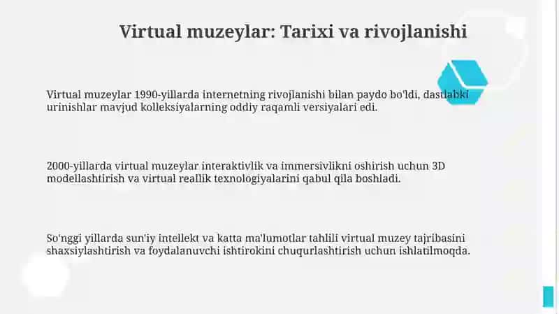 Virtual muzeylar va ularning ahamiyati 3
