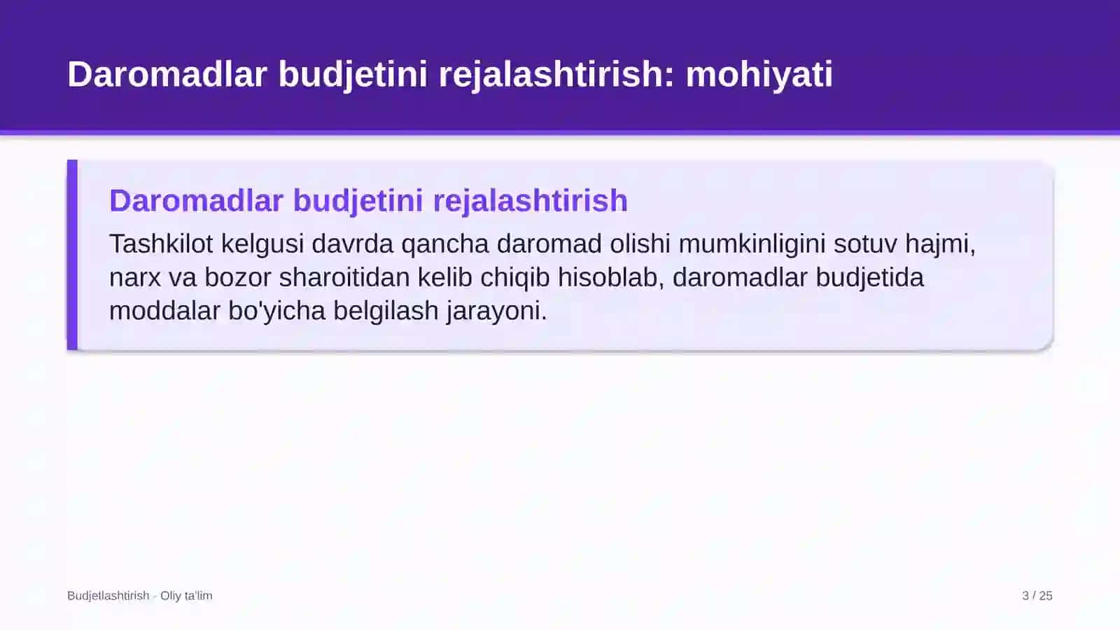 Internet-do'konlarda daromadlar budjetini rejalashtirish 3