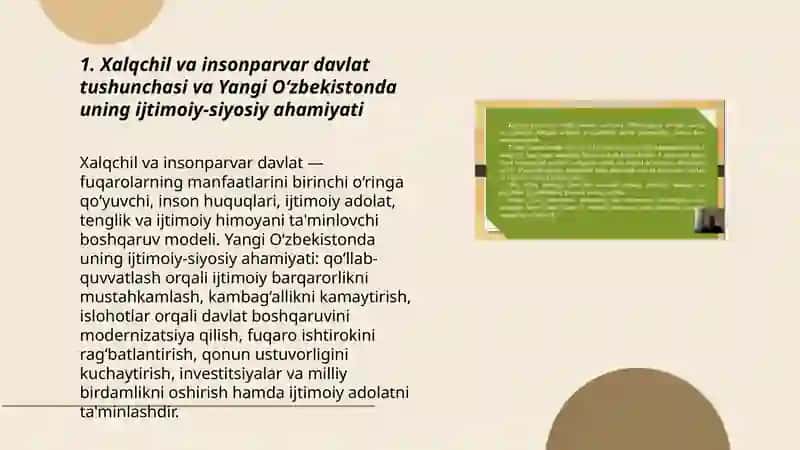 Yangi O‘zbekistonda xalqchil va insonparvar davlat qurishning ijtimoiy-siyosiy ahamiyati Joʻrayeva Zuhra 3