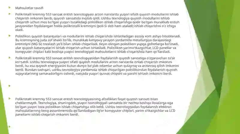 POLIKRISTALL YARIM O’TKAZGICHLAR 3