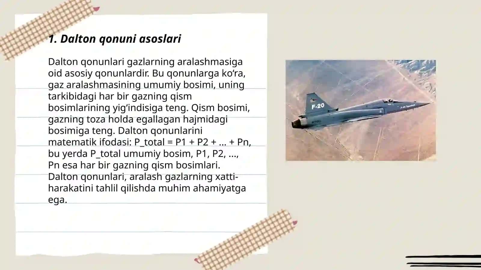 Dalton qonuni 3