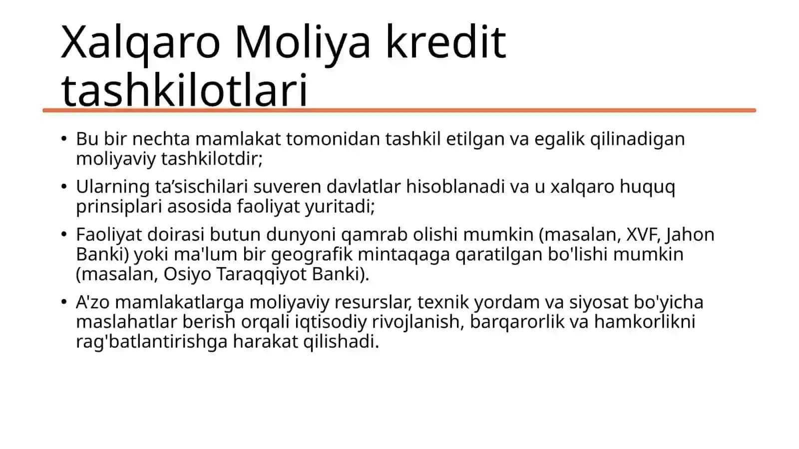 Xalqaro valyuta-kredit va moliya tashkilotlari 3
