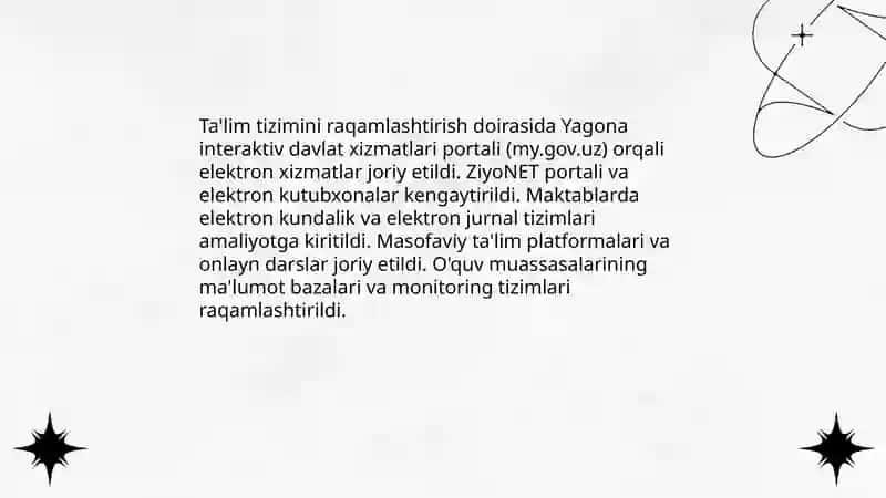 Ta'lim sohasidagi islohotlar 3