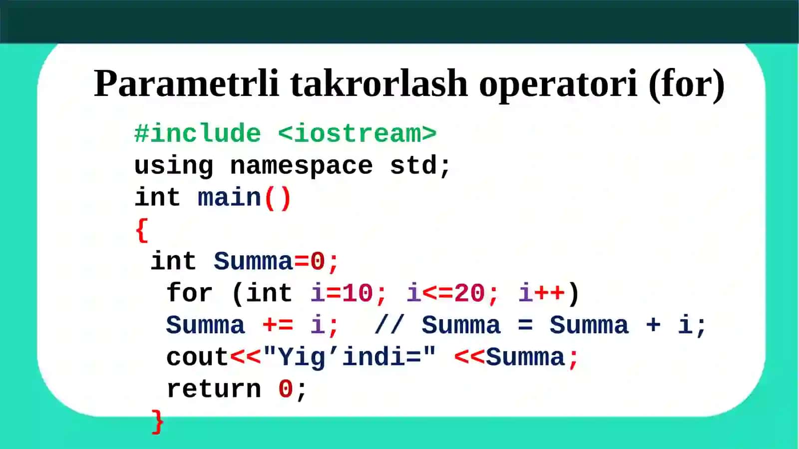 Parametrli sikl operatori 3