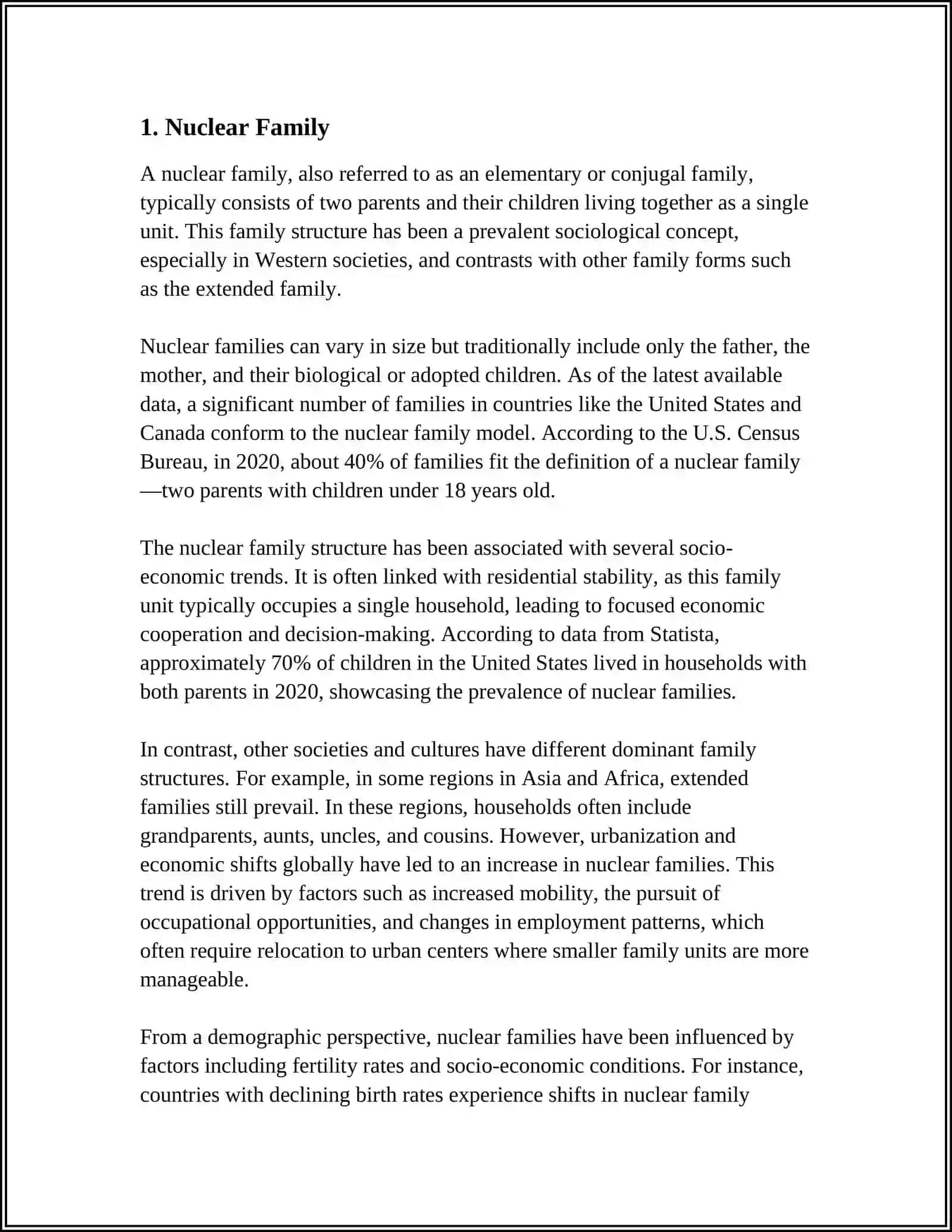 MUSTAQIL ISH: FAMILY STRUCTURE 3