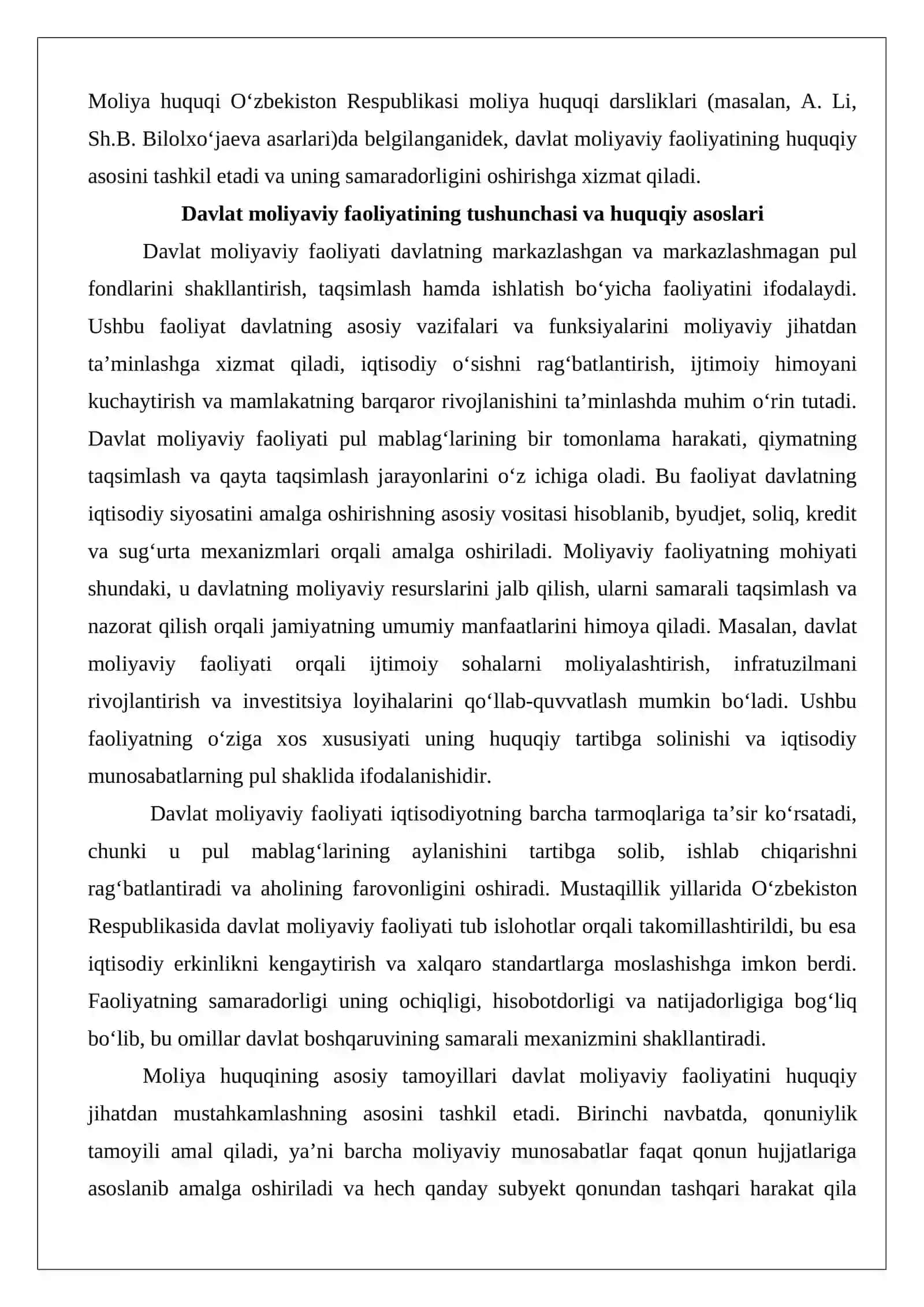 Davlat moliyaviy faoliyatining shakllar 3