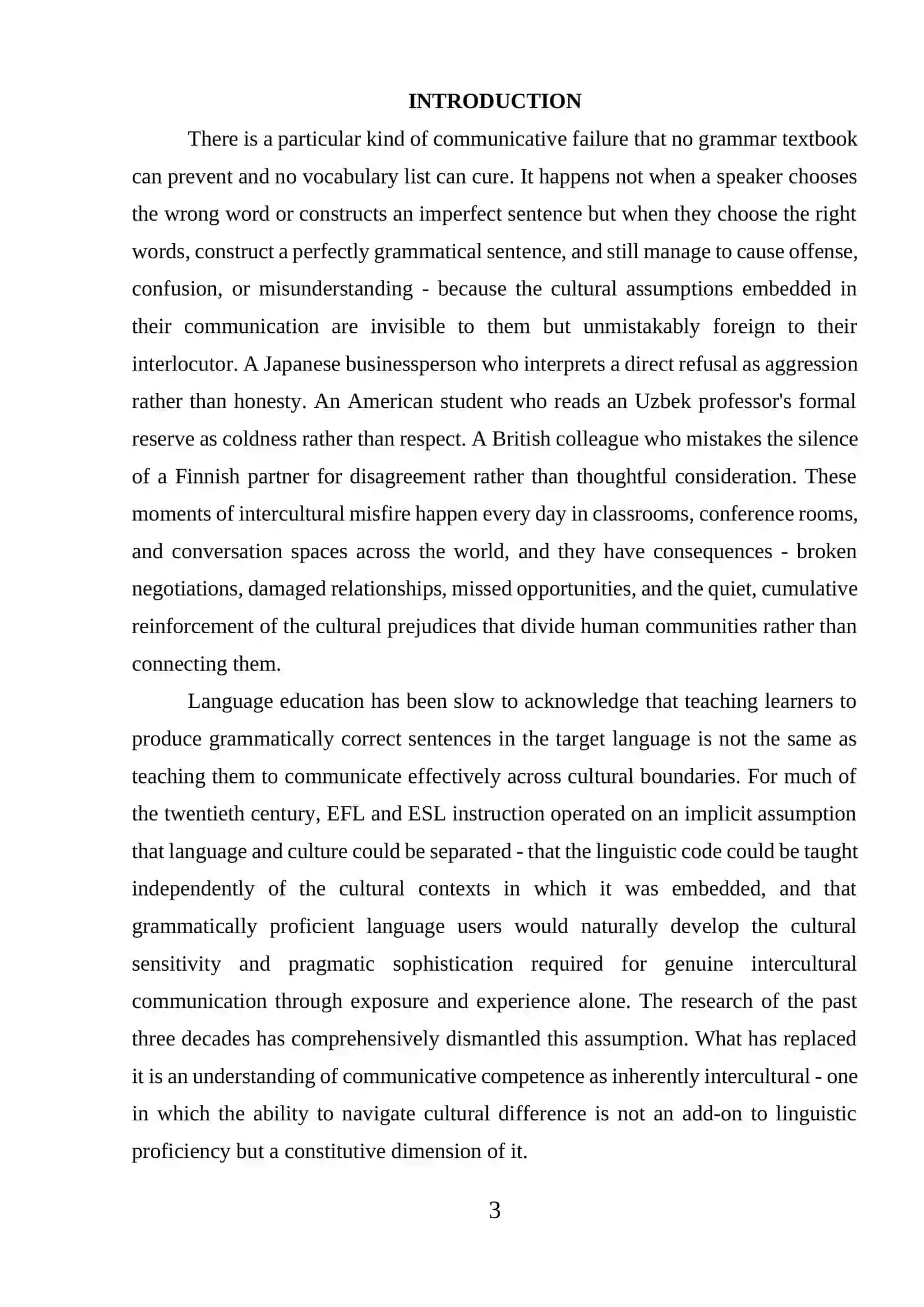 Course Paper on Teaching Intercultural Communication 3