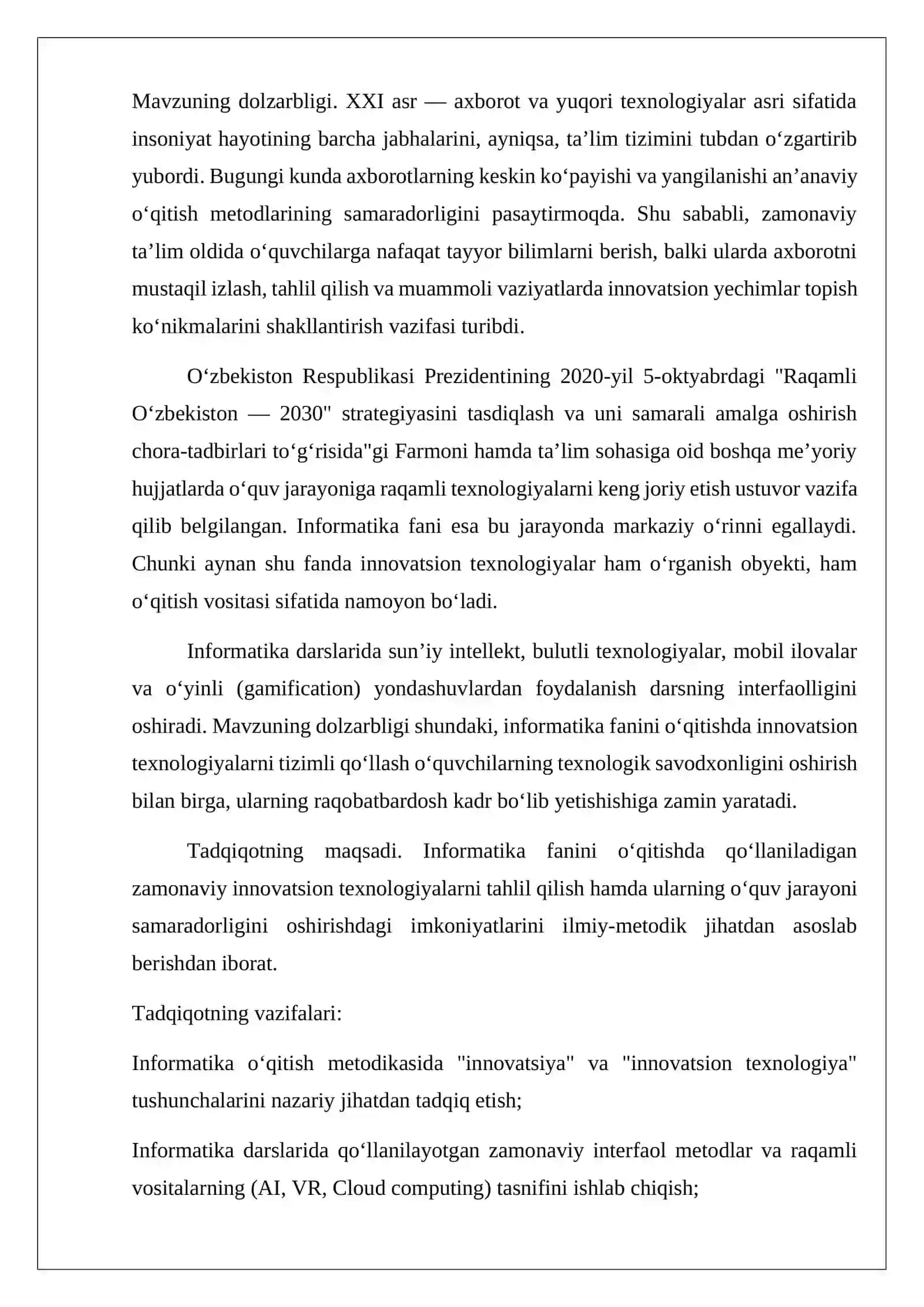 INFORMATIKA FANINI O‘QITISHDA INNOVATSION TEXNOLOGIYALAR 3
