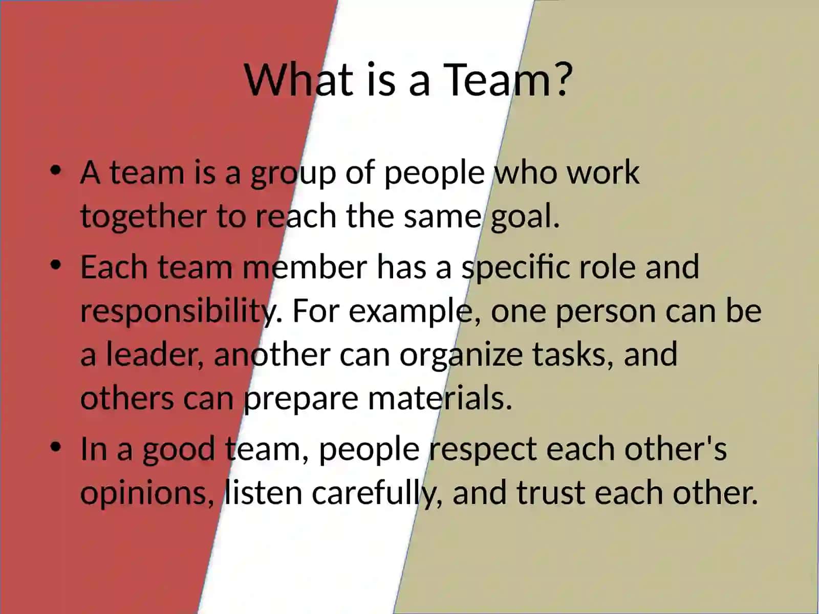 Working in a team 3