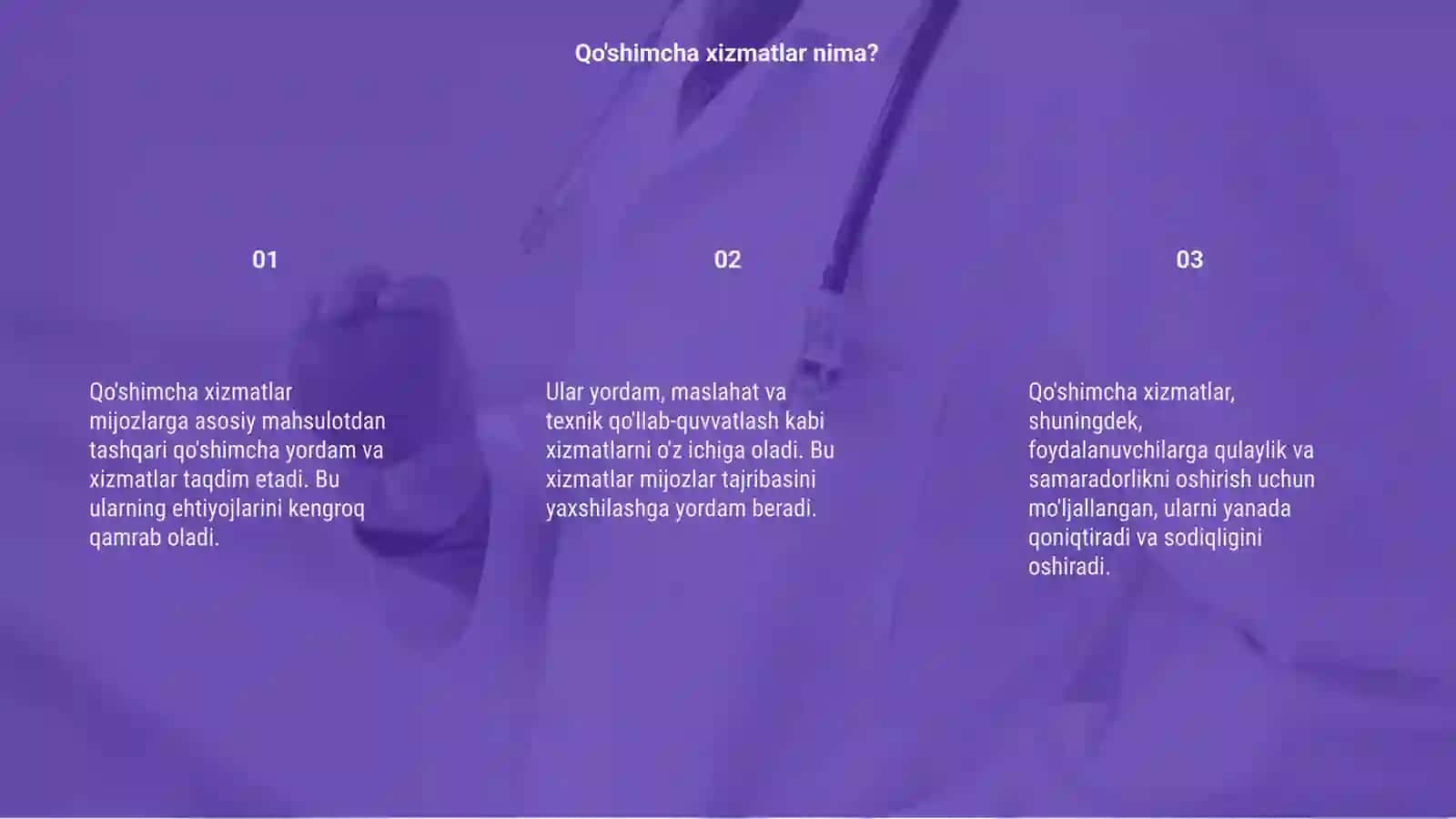 Qo'shimcha xizmatlar 3