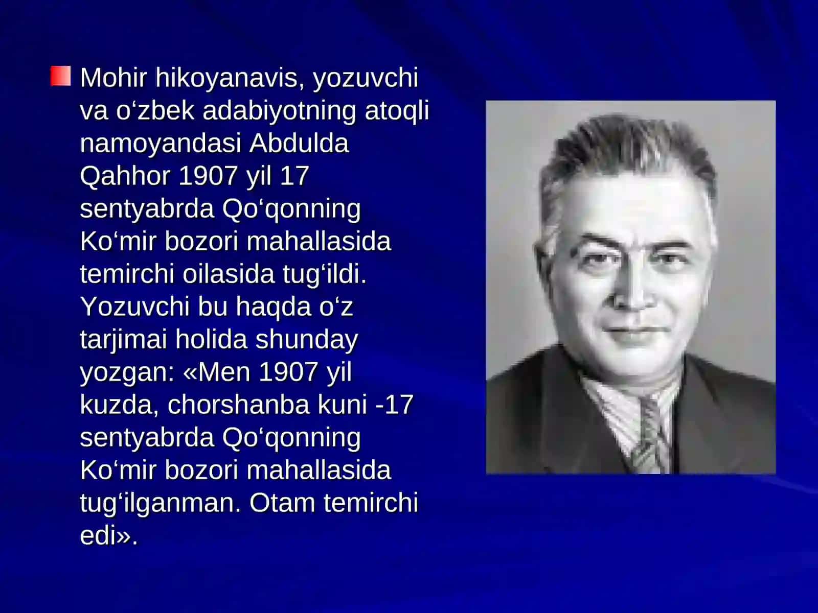 ABDULLA QAHHOR(1907—1968) 3