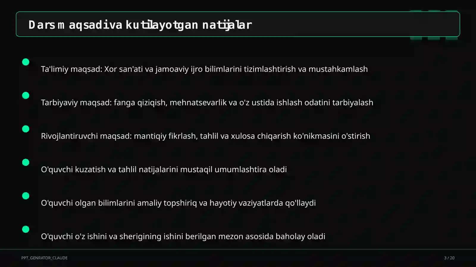 Xor san'ati va jamoaviy ijro (7-sinf) 3