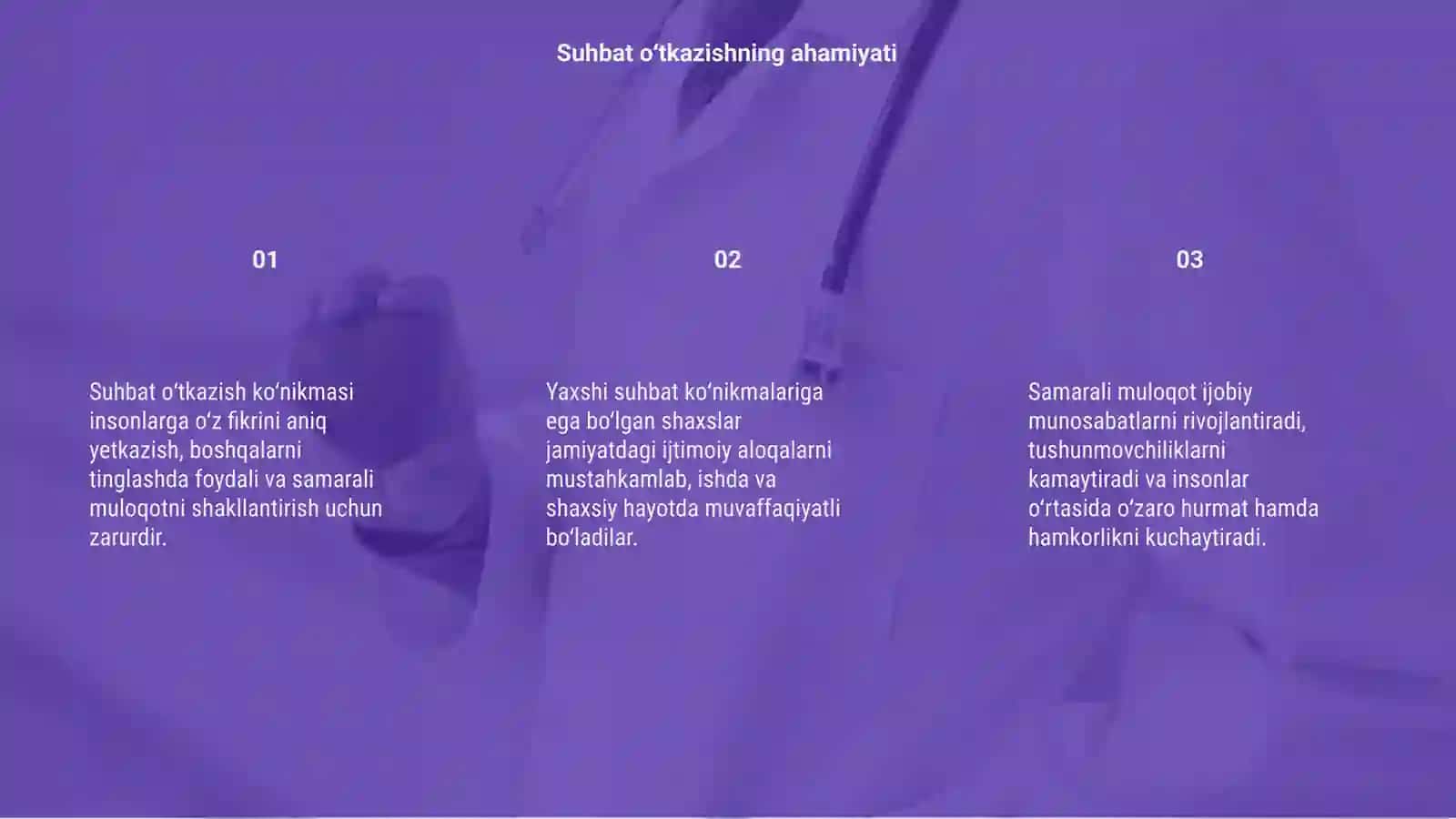 Suhbat oʻtkazishning ahamiyati 3