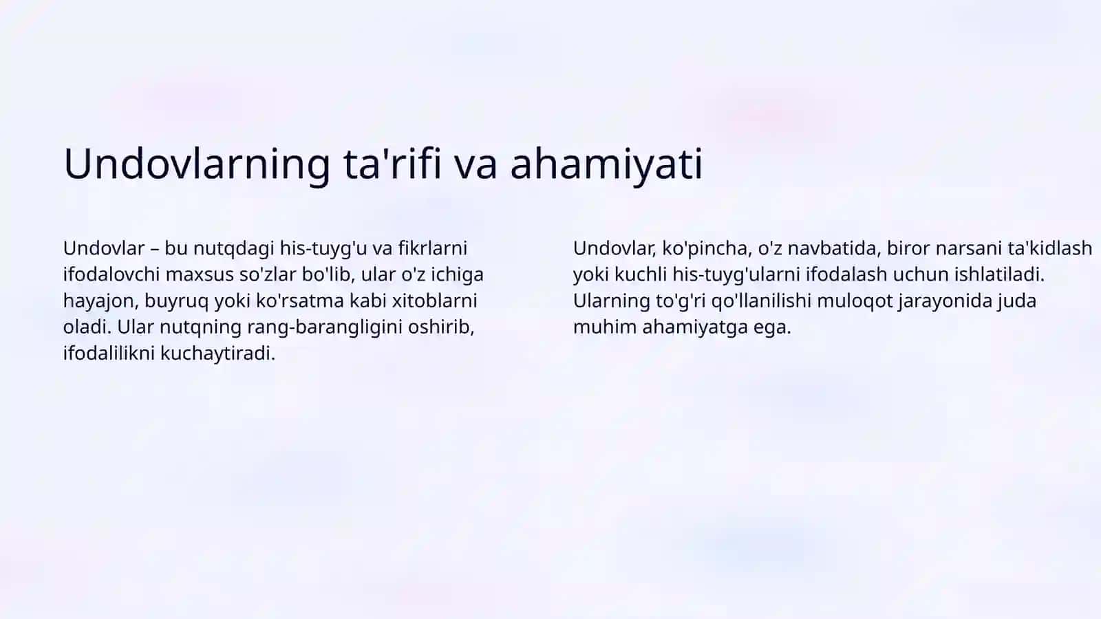 Undovlarning Turlari 3