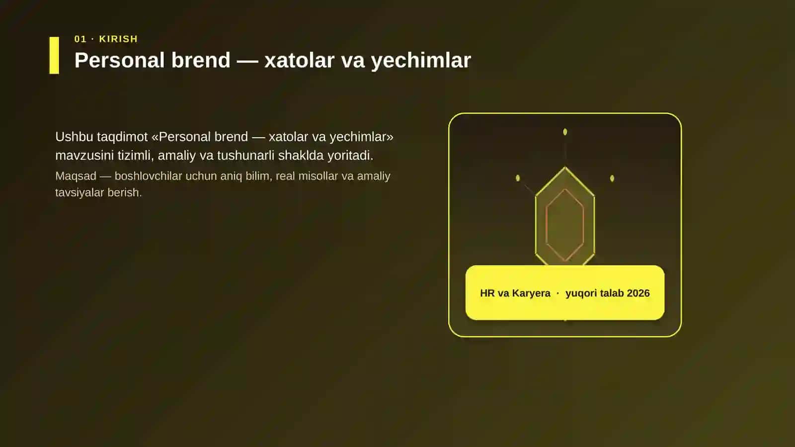 Personal brend — xatolar va yechimlar 3