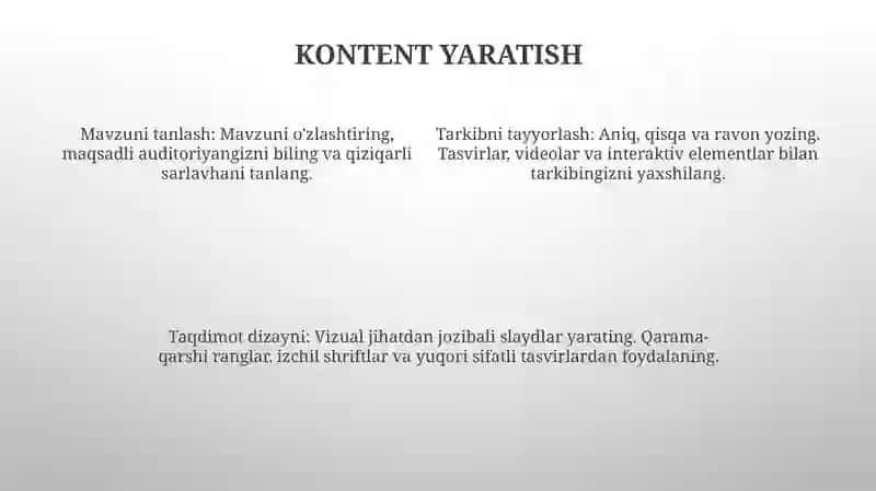 Tekin Taqdimotlar 3