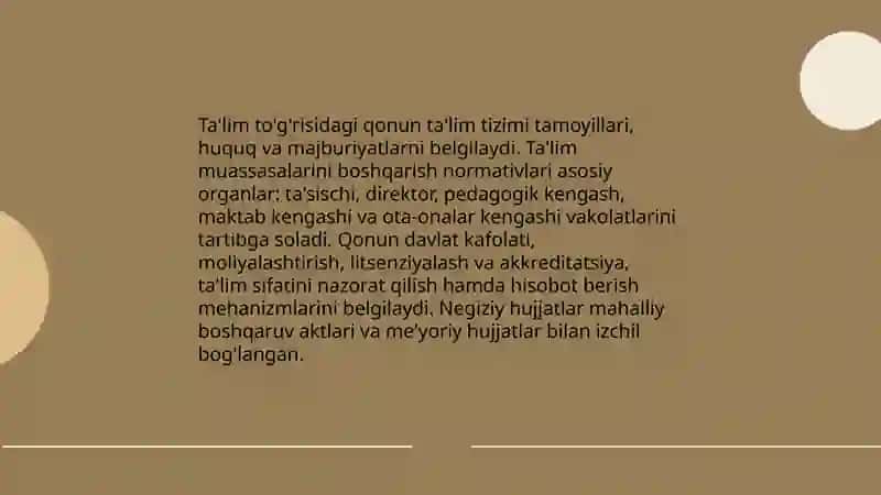 Ta'lim muassasasini boshqarishga doir huquqiy me'yoriy hujjatlar 3
