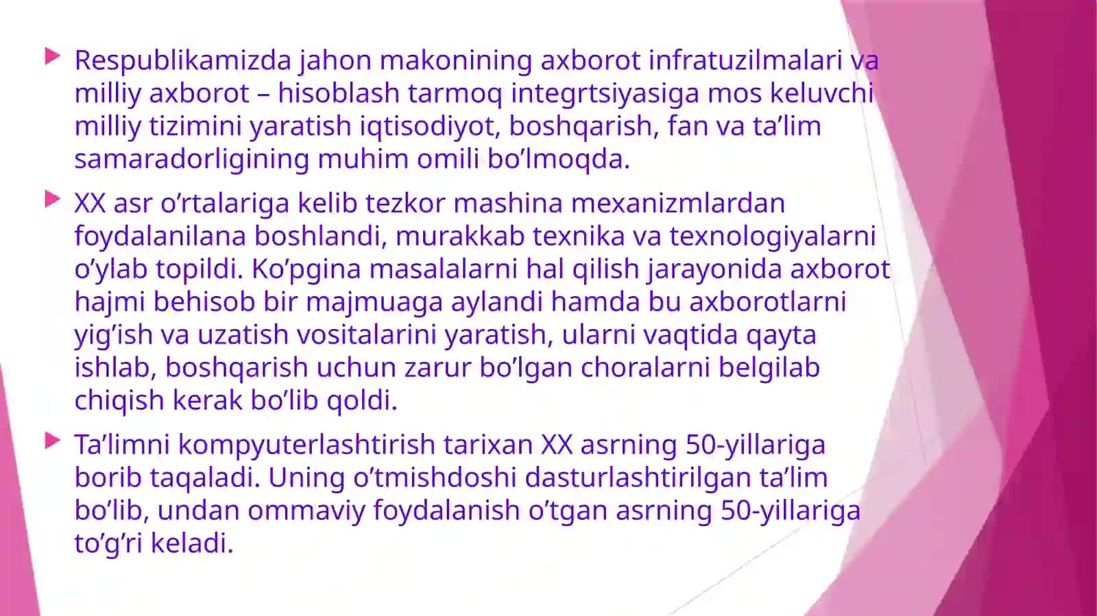 TA’LIM JARAYONIDA AXBOROT- KOMMUNIKATSIYA TEXNOLOGIYALARINING O‘RNI VA IMKONIYATLARI 3