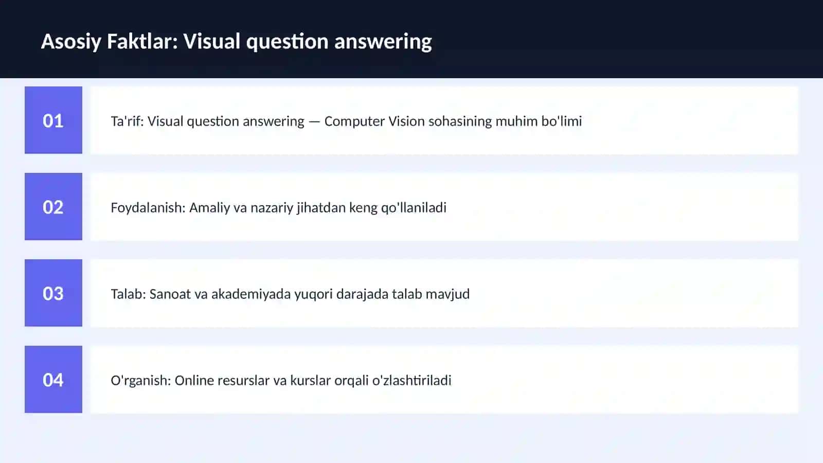 Visual question answering 3