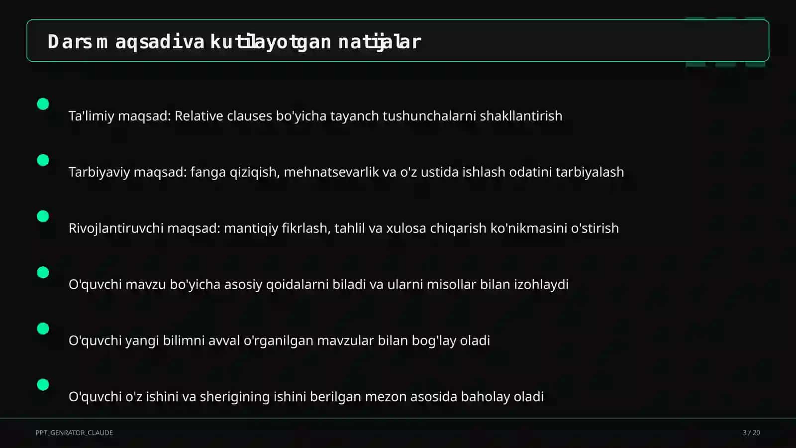 Relative clauses (10-sinf) 3