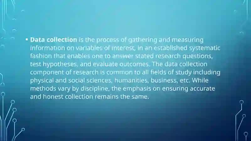 Collecting the data 3
