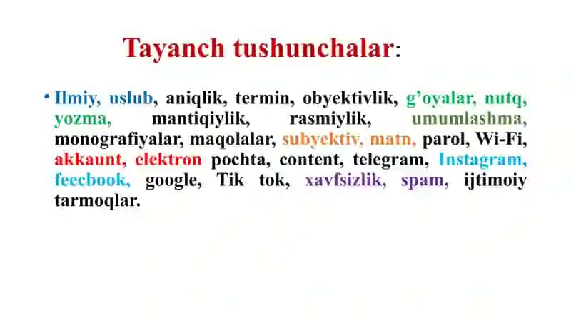 Ilmiy uslub.Ijtimoiy tarmoqlardan foydalanish qoidalari 3