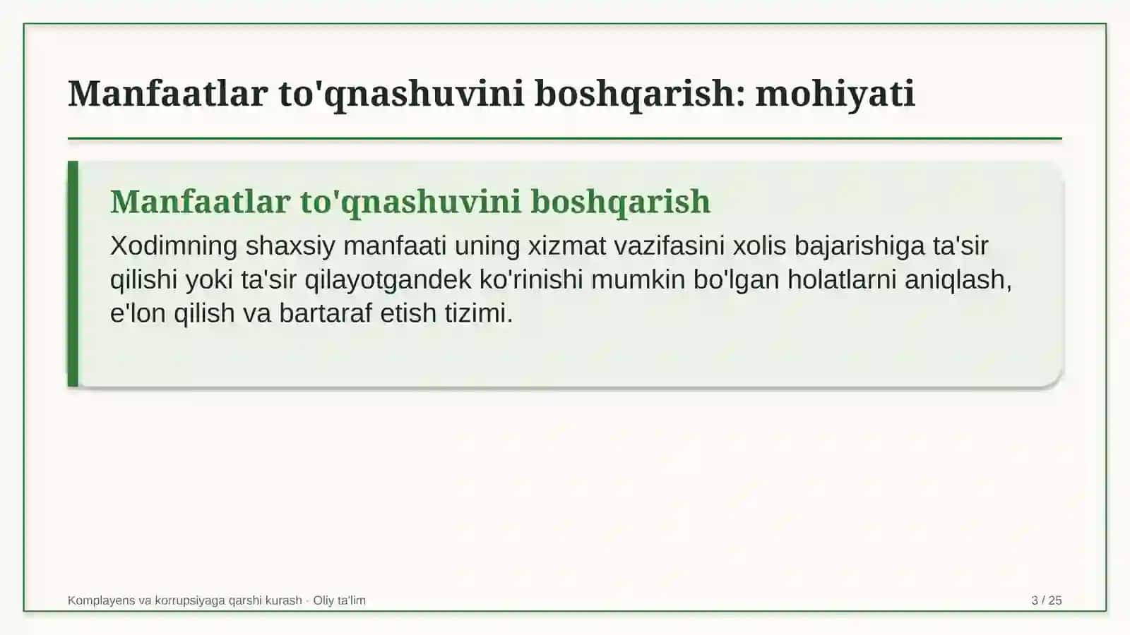Shakar sanoatida manfaatlar to'qnashuvini boshqarish 3