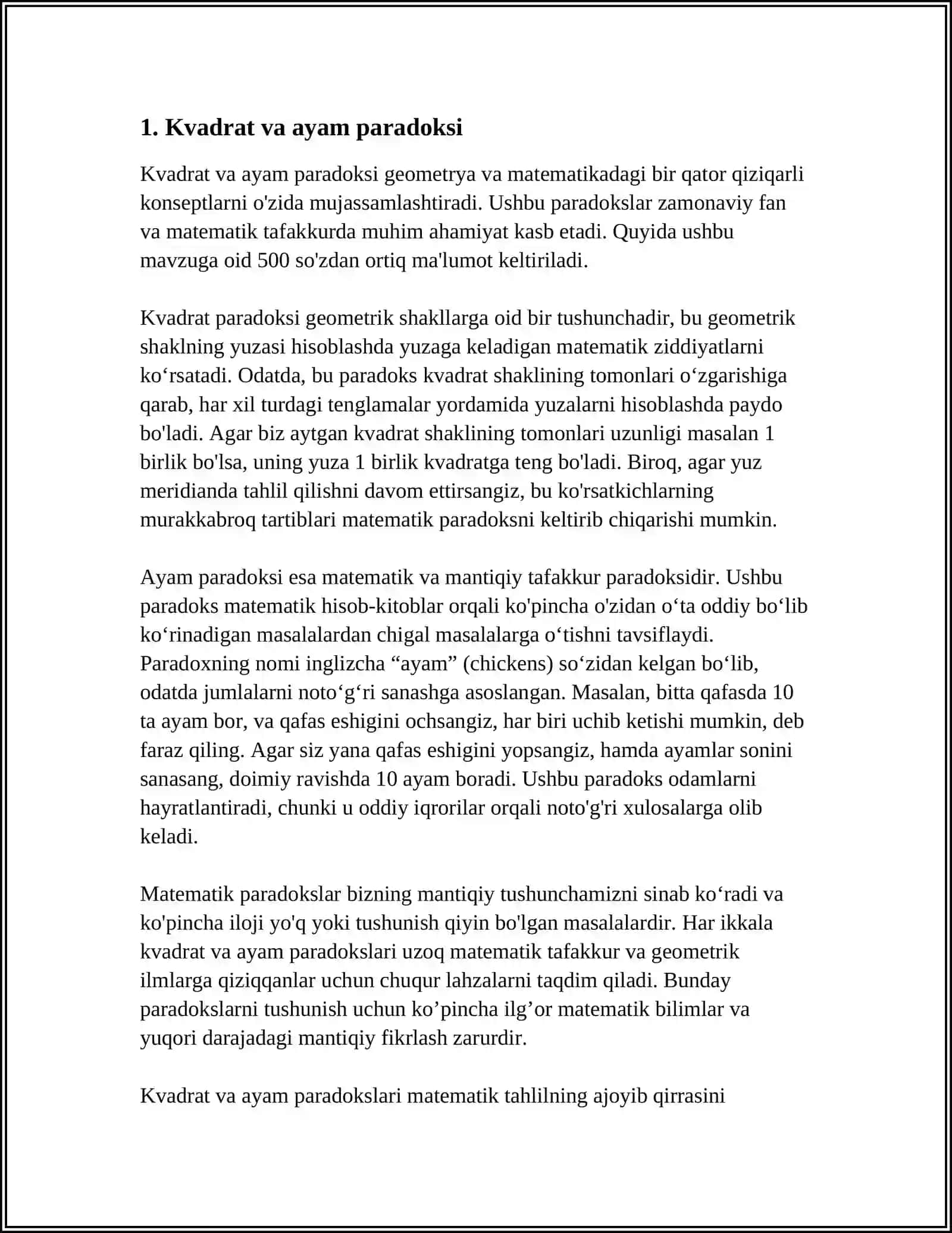 GEOMETRIK PARADOKSLAR 3