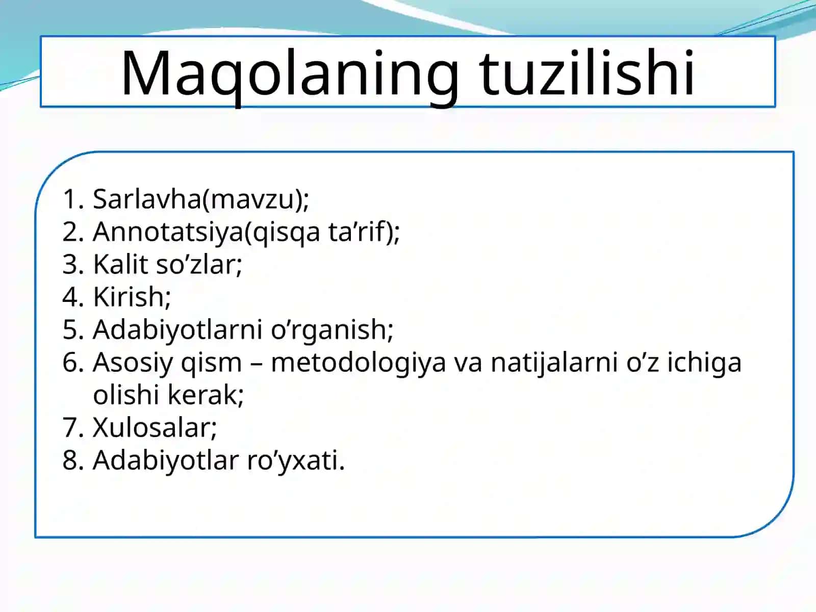 Ilmiy maqola yozish qoidalari 3