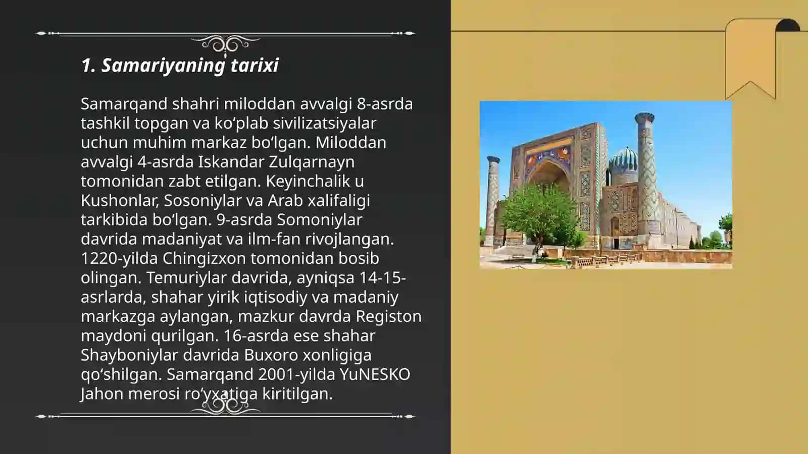 Samariya asari tasnifi 3